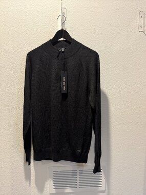 Sun Day Red (SDR) 1/4 Zip Sweater Charcoal Black NEW - Size Medium
